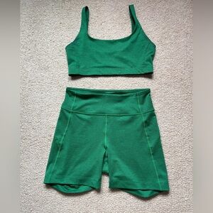 Outdoor Voices Workout Set in Green